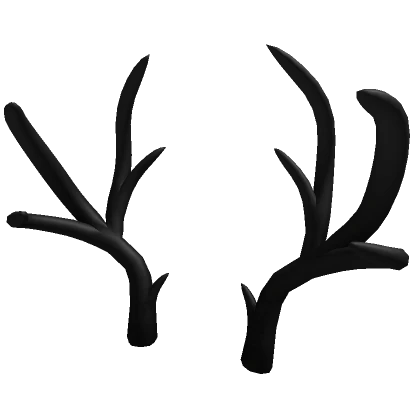 Black WereDeer Antlers