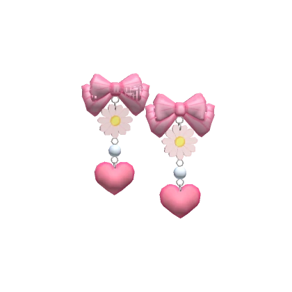 Pink Ribbon Daisy Earrings