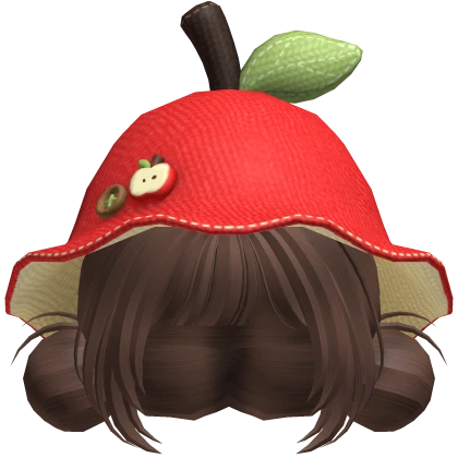 kawaii red apple beanie hair 🍎
