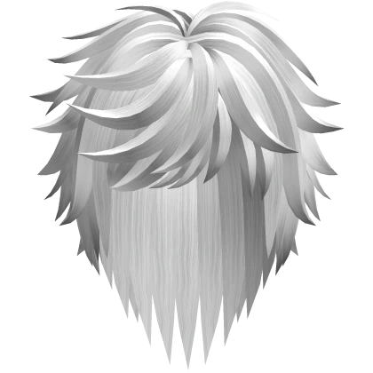 White Layered Messy Scene Hair