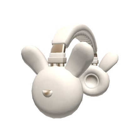 Cream Bunny Headphones