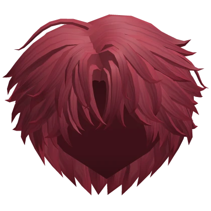 Red Middle Parted Messy Uzuki Hair