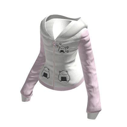 ♡ kawaii sushi cat oversized hoodie ♡ pink