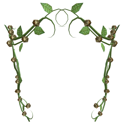 Green Leaf Face Vine Beads For A Druid