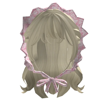 igari mori kei blonde coquette bandana pink floral