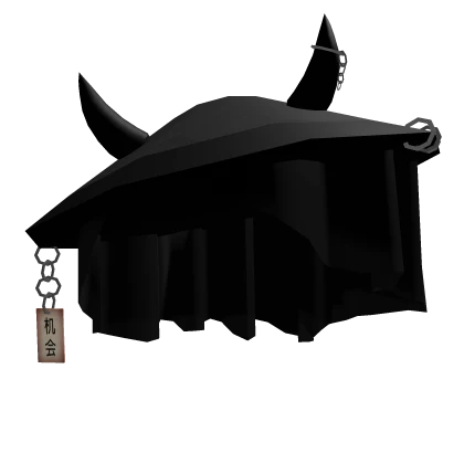 Samurai Hat With Black Horn