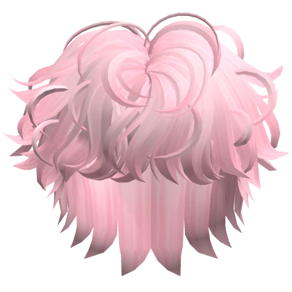 Fluffy Curly Boy Hair - Pink