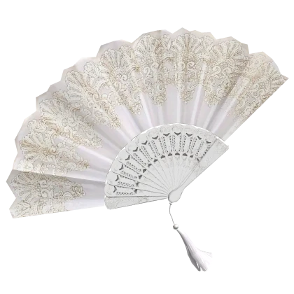 Elegant White Fan of Royalty