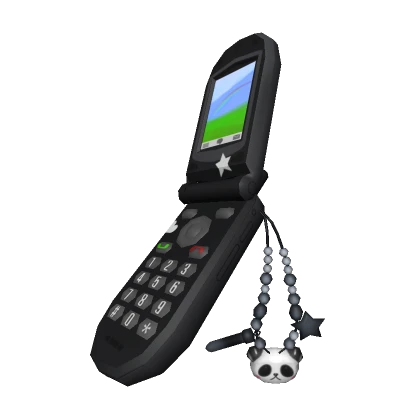 Cute Y2K Flip Phone Black