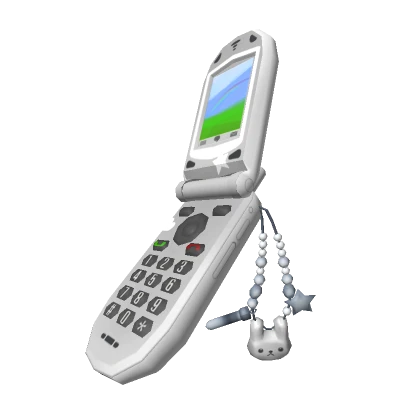 Cute Y2K Flip Phone White