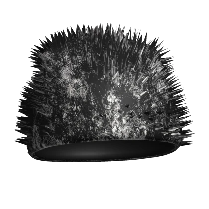 M11! - distressed Black-white Emo fur Beanie 