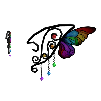 Black Wire Fairy Ears - Rainbow