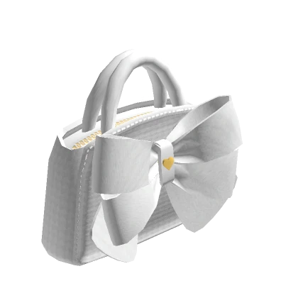 White Cute Ribbon Bag (Handheld Bag / Purse)