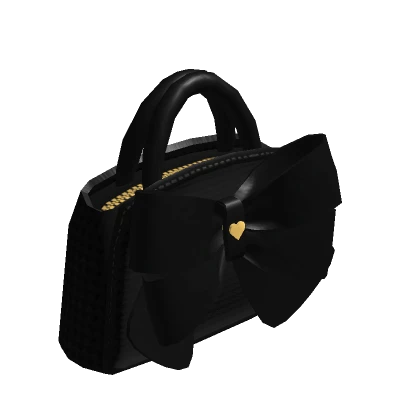 Black Cute Ribbon Bag (Handheld Bag / Purse)