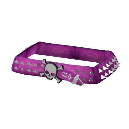 (3.0) Hot Pink Emo Skull Spike Belt