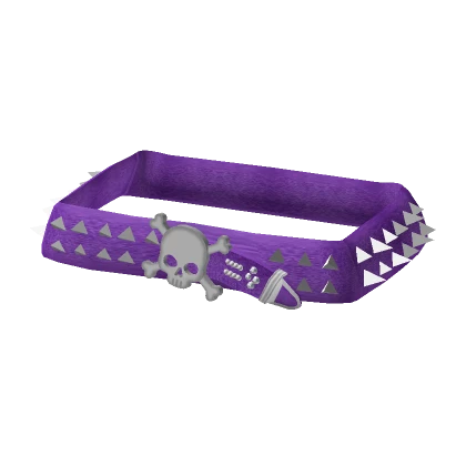 (3.0) Purple Emo Skull Spike Belt