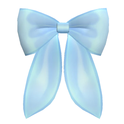 Satin Bow Blue