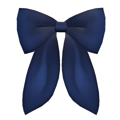 Satin Bow Navy Blue