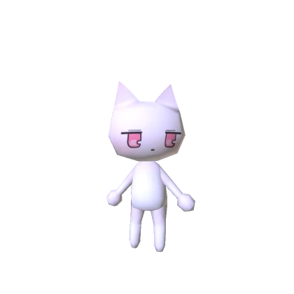 Mini White Kawaii Cat