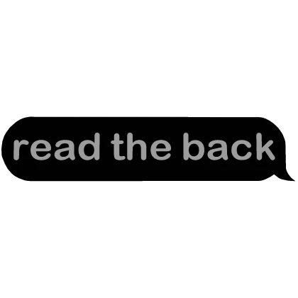 Read The Back "Good Boy"