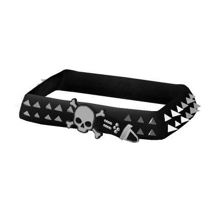 (3.0) Black Emo Skull Spike Belt