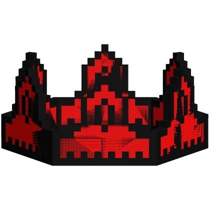 Animated Black/Red Glitch 8-Bit Crown [ADD-ON]
