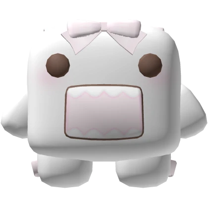 ♡ : cute monster plush backpack white