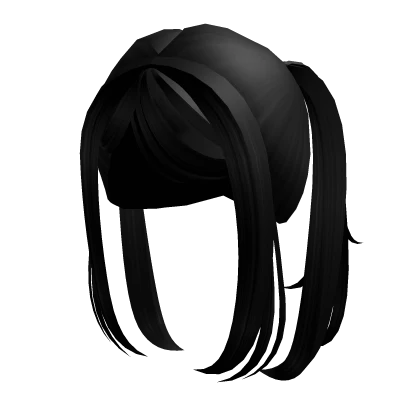 ♡ : black kawaii pigtails