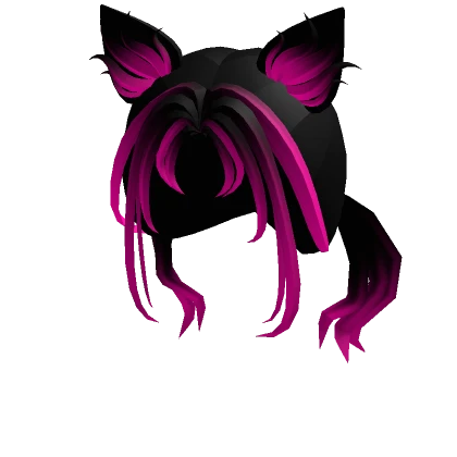 Neon Werewolf Ears Hair Pink