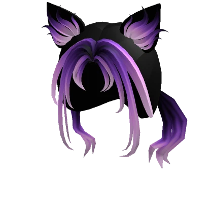 Neon Werewolf Ears Hair Purple