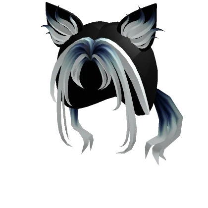 Neon Werewolf Ears Hair White