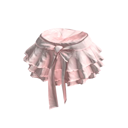 💜 Vintage Ribbon Ruffle Skirt_Pink