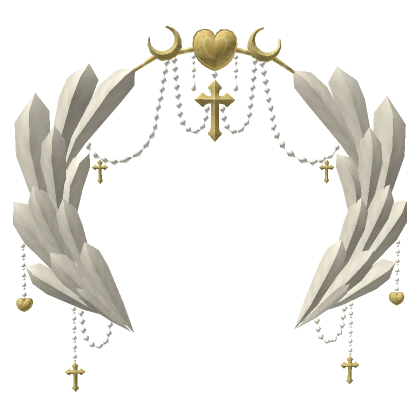 Celestial Gold Angelic Cross Crown