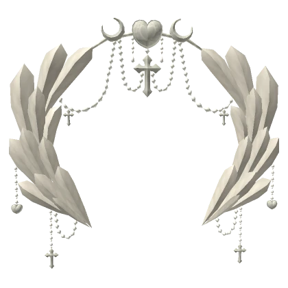 Celestial Silver Angelic Cross Crown