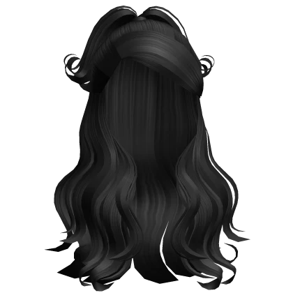 Swirly Latina Ponytail (Black)