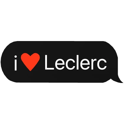 i heart leclerc text f1 racing