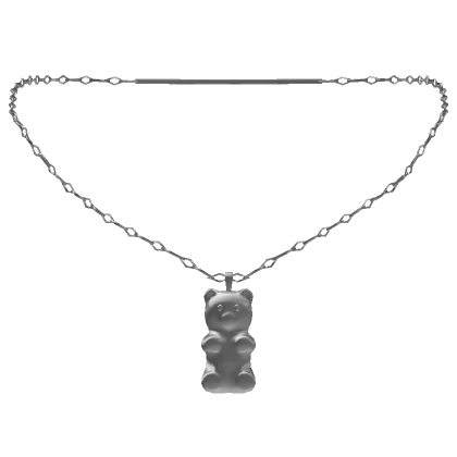 3.0 Silver Gummy Bear Necklace