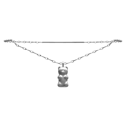 1.0 Silver Gummy Bear Necklace