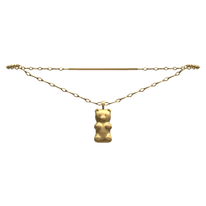 1.0 Gold Gummy Bear Necklace