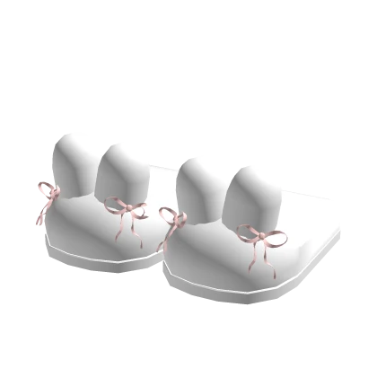 Bunny slippers pink bow