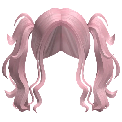 Anime Messy Layered Pigtails Hair Pink