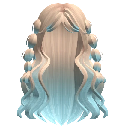 Wavy Lush Fairy Hair Pigtails Cotton Candy