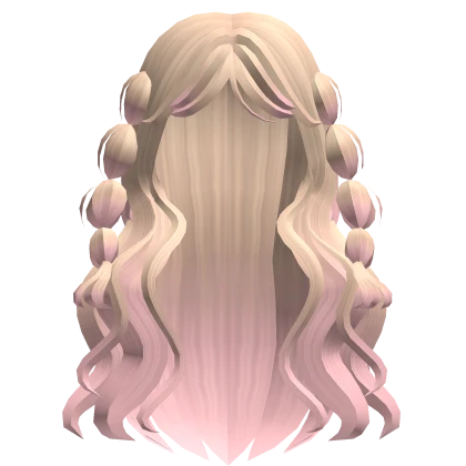 Wavy Lush Fairy Hair Pigtails Blonde to Pink