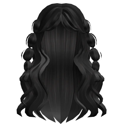 Wavy Lush Fairy Hair Pigtails Black