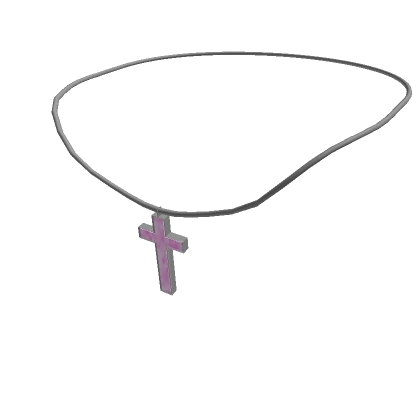 1.0 Pink Diamond Cross Necklace