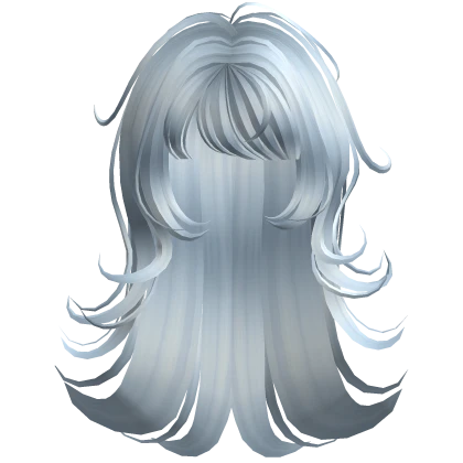 ♡ Messy Long Emo Wolfcut in Pastel Blue