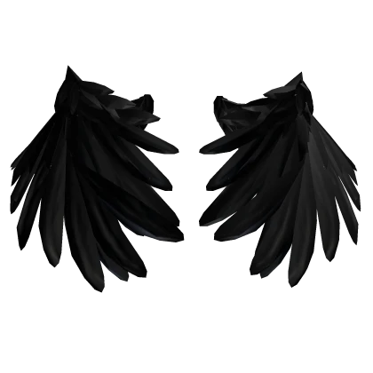 Black Angelic Angel Wings On Waist