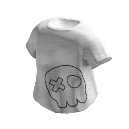 3.0 Oversized T Shirt - White Skull