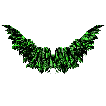 Animated Glitch Shadow Wings - Green