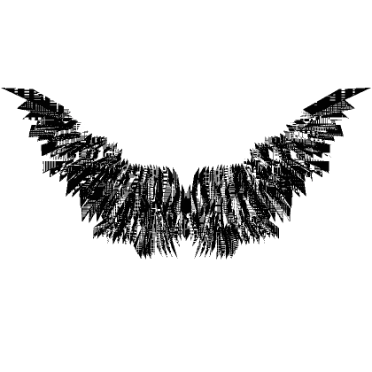 Animated Glitch Shadow Wings - White